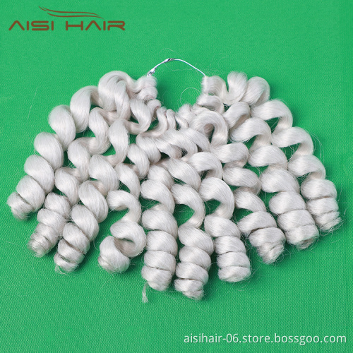Aisi Hair 8 Inch Jumpy Wand Curly Crochet Braids 10 Roots Jamaican Bounce Synthetic Crochet Hair Extension For Black Women